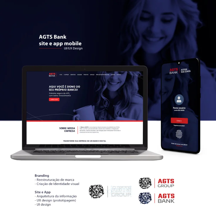 Projeto da ED Creative Studio para AGTS Bank