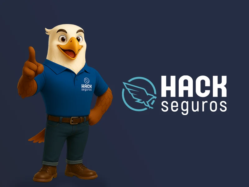 Mascote da Hack Seguros em 3D